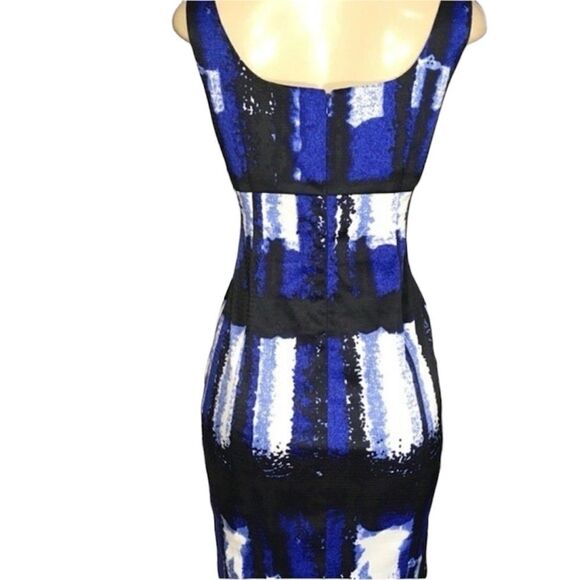 MUSE ABSTRACT BRUSH STROKES SHEATH SLEEVELESS MULTICOLOR MINI DRESS 2 ARTSY - Picture 4 of 11